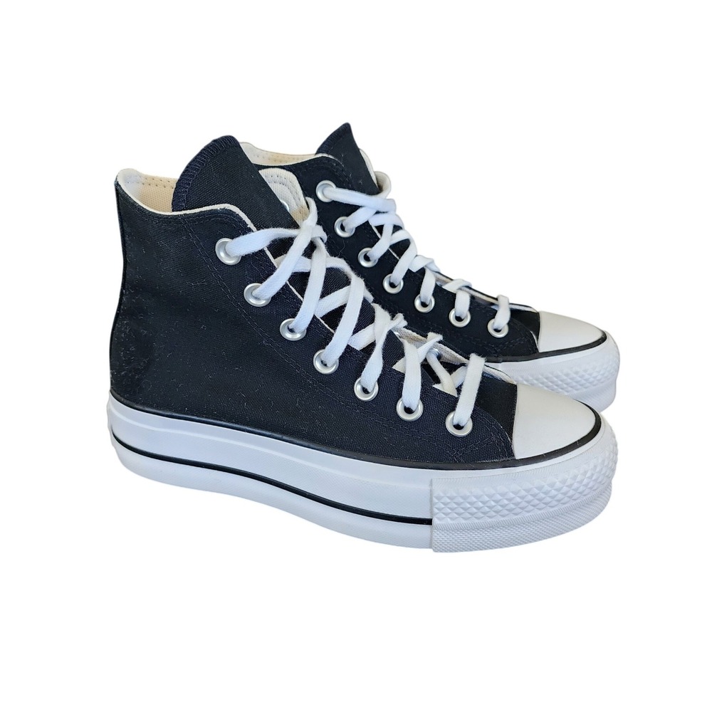 Converse Chuck Taylor All Star Lift Platform High Top Black Sneakers 5W